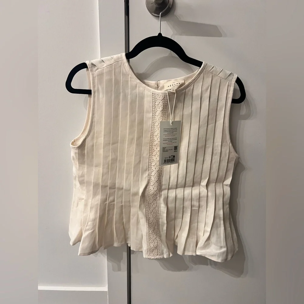 BNWT Sezane Molly Blouse - Ecru - Picture 4 of 6